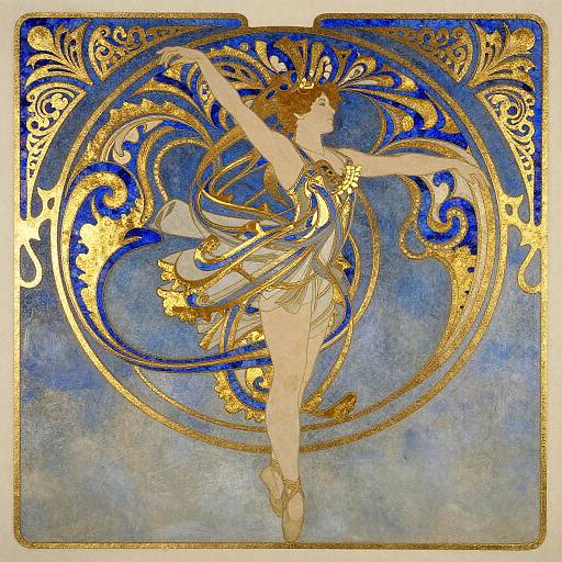 Dynamic Kinetic Art Nouveau Designs