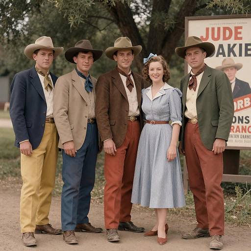 1930s Western Attire Vintage Snapshot