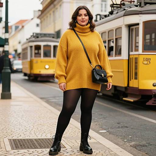 Plus-Size Woman in Lisbon Street Style