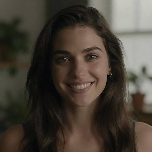 Portrait of a Smiling Woman in Nature