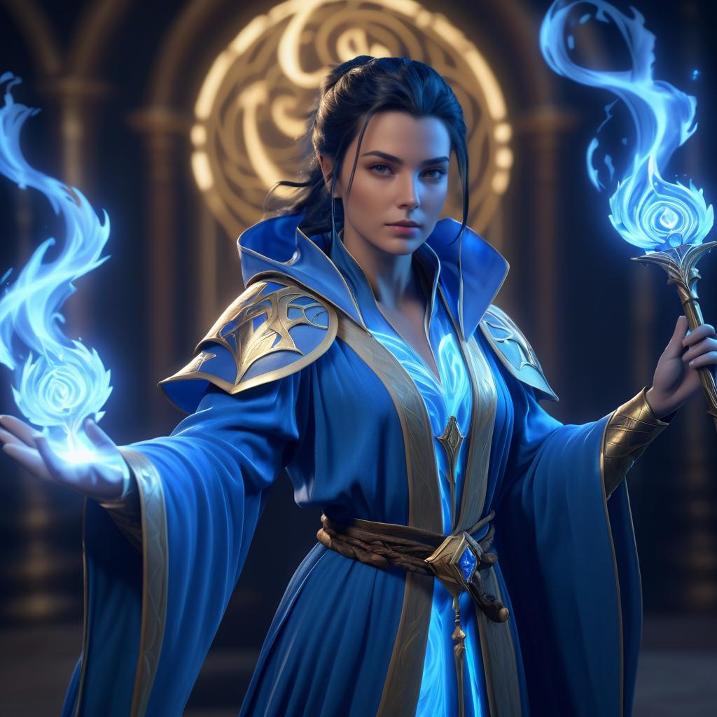 Epic Female Mage Character Portrait