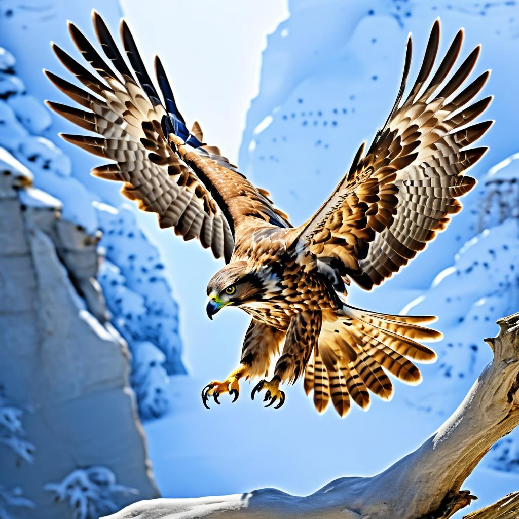 Hawk Diving With Talons Extended