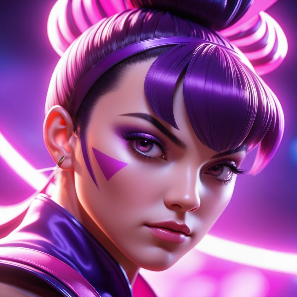 Cinematic Portrait of Juri from Street Fighter