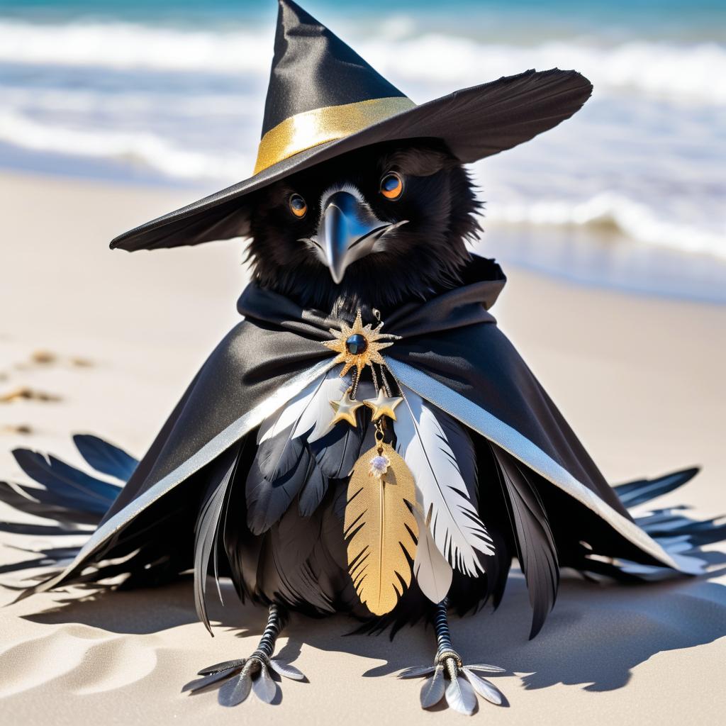 Charming Crow in Beachy Witch Style