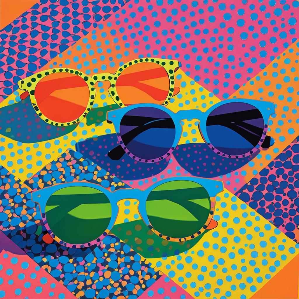 Neon Sunglasses in Warhol's Style