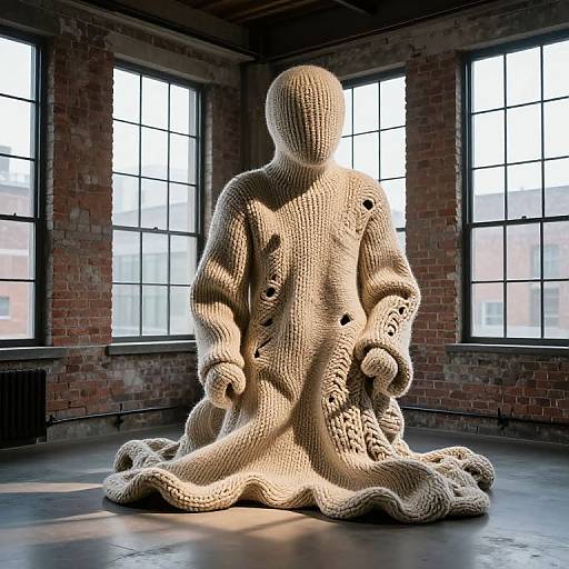 Chunky Knit Textile Sculpture Photography