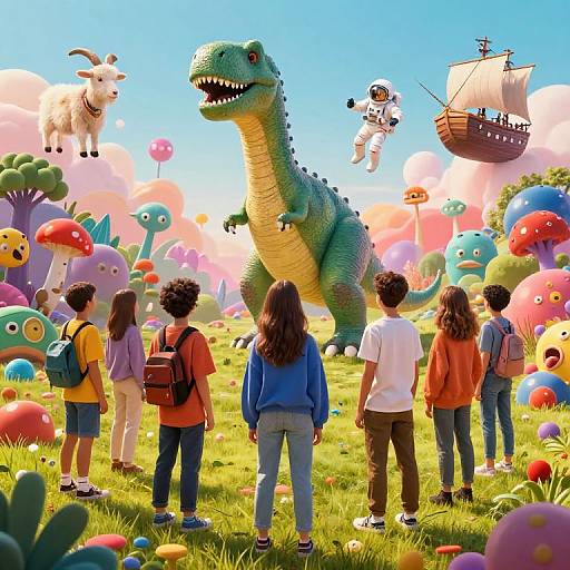 Telekinesis in Colorful Dreamscape