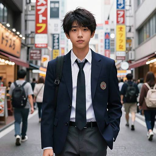 Anime Style Japanese Teen in Tokyo