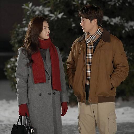 Nighttime Outdoor Portrait of Two Individuals