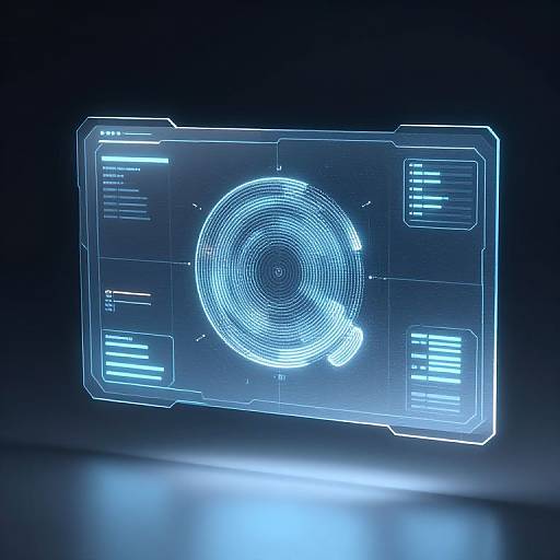 Futuristic Skindentation Holographic Interface