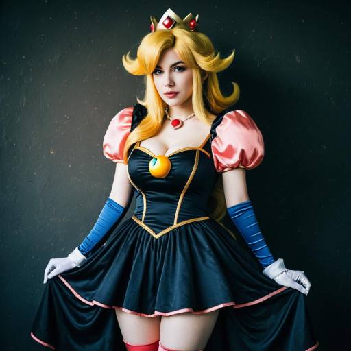 Seductive Dark Princess Peach Cosplay Photo