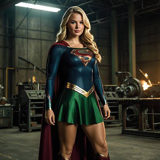 Supergirl in Industrial Setting