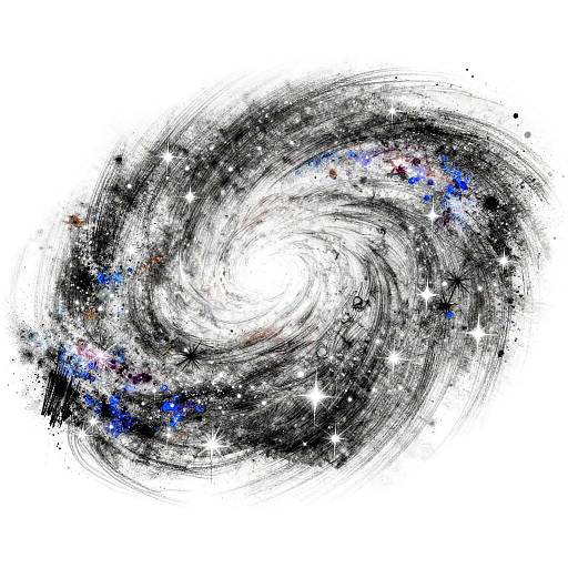 Dynamic Pencil Drawing of Galaxy