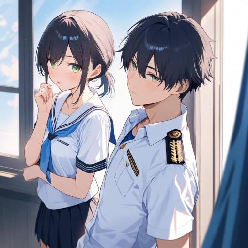 Admiral Kancolle in a Naval Office