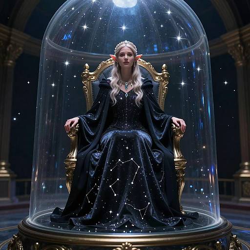 Majestic Elf Queen in Celestial Dome