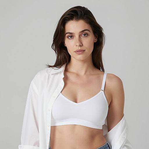 Neutral Portrait of a Brown-Haired Woman