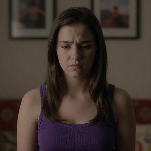 Moody Portrait of Brown-Haired Woman