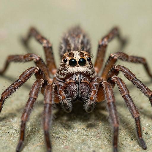 Intricate Close-Up of a Brown Spider
