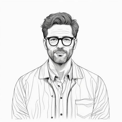 Minimalist Illustration of Confident Man Minimalist Illustration of Confident Man