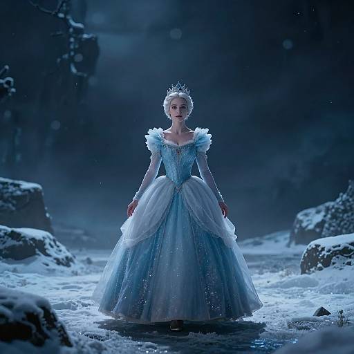 Cinematic Snow Fairy Tale Landscape