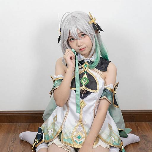 Gentle Woman with Gradient Hair