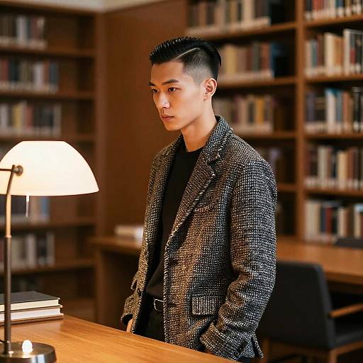 Slick Back Undercut Professor Style