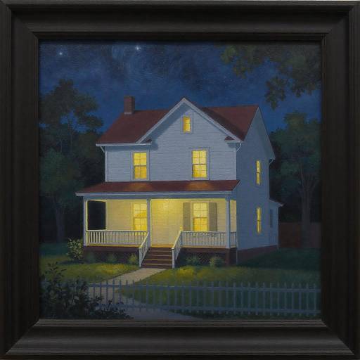 Charming Nighttime House with Garden