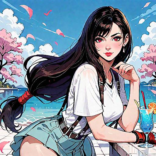 Tifa Serving Cocktail at Bar