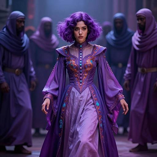 Epic Mythical Warlock in Impressionism