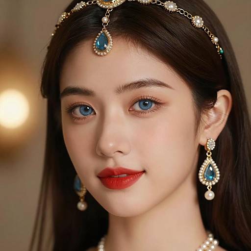 Elegant Portrait of a Fair-Skinned Woman