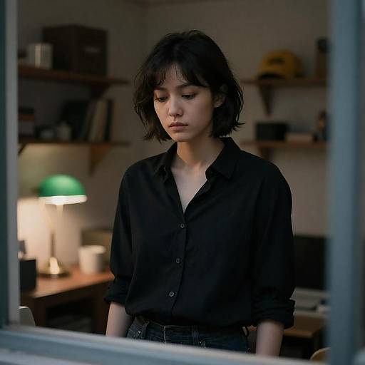 Moody Portrait of a Young Woman