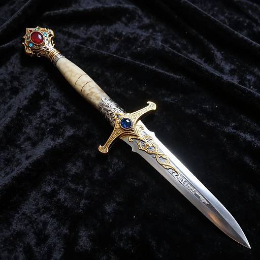 Ornate Scimitar in Moonlight