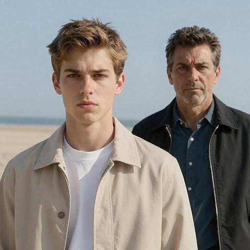 Contrasting Emotions at the Beach