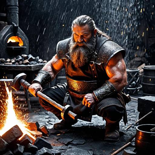 Dwarven Blacksmith at Molten Forge