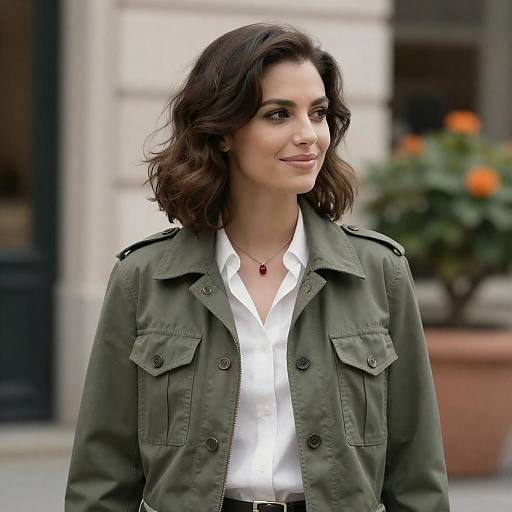 Urban Portrait of a Smiling Woman