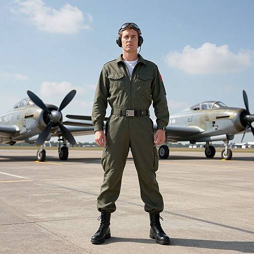 Warplanes Battles Over Pacific Sky