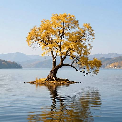 Solitary Tree on Golden Islet