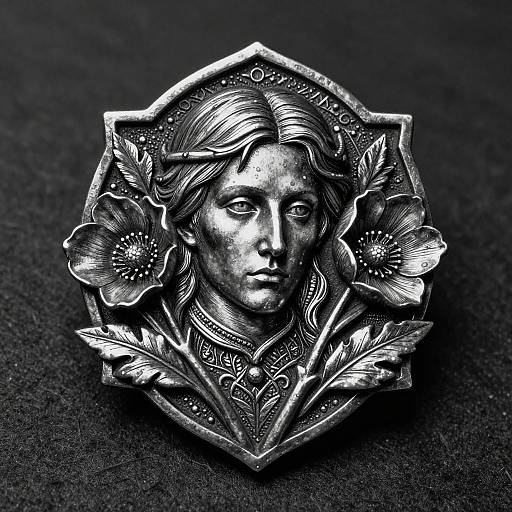 Intricate Hellebore Gothic Trinket