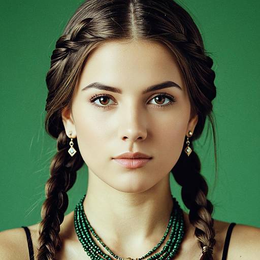 Realistic Portrait of a Girl with Jewelry