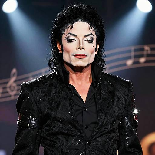Michael Jackson Black Outfit Close-Up