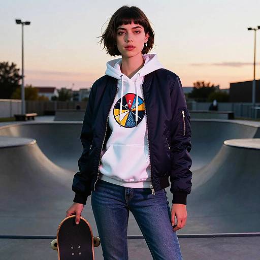 Short Undercut Skatepark Fashion Editorial