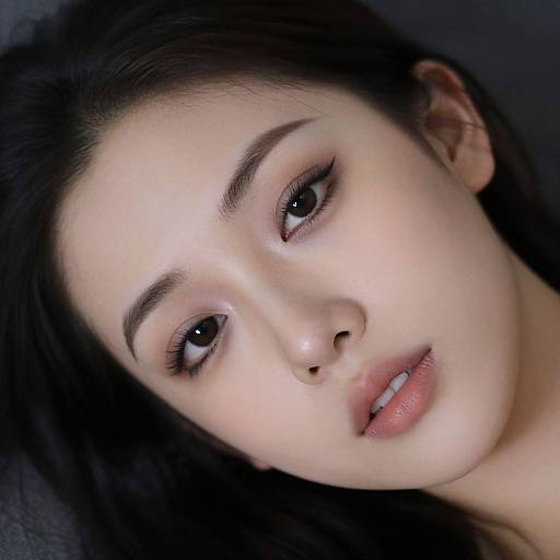 Intimate Close-Up of Woman with Smoky Eyes