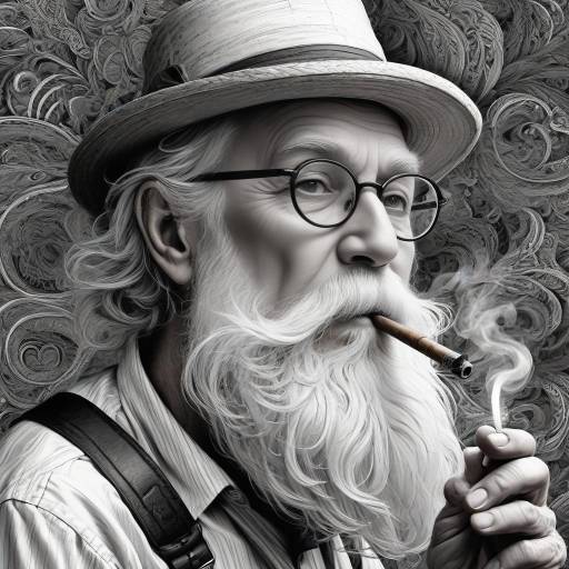 Intricate Portrait of an Elderly Man
