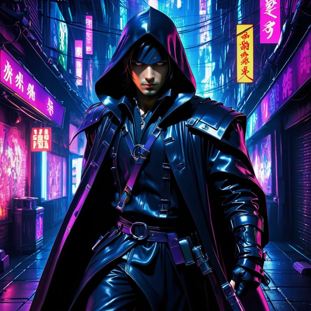 Stealthy Rogue in Cyberpunk Alley