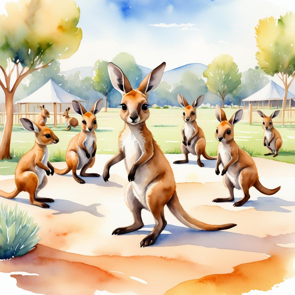 Whimsical Kangaroo Playtime with Toddlers