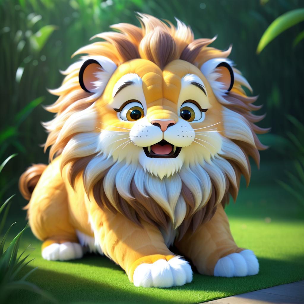 Cute Fluffy Lion-Like Creature Artwork