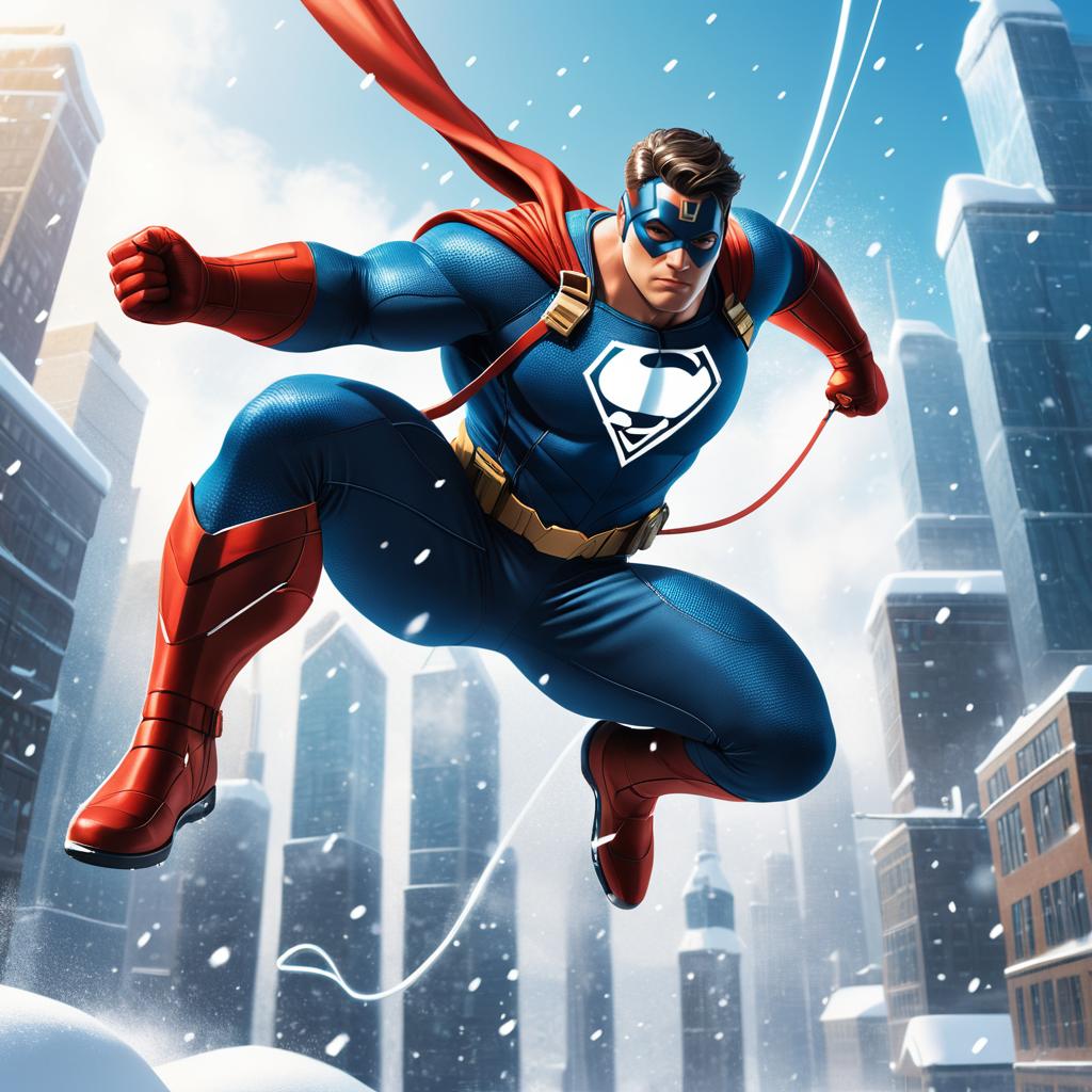 Heroic Swing in Futuristic Snow City