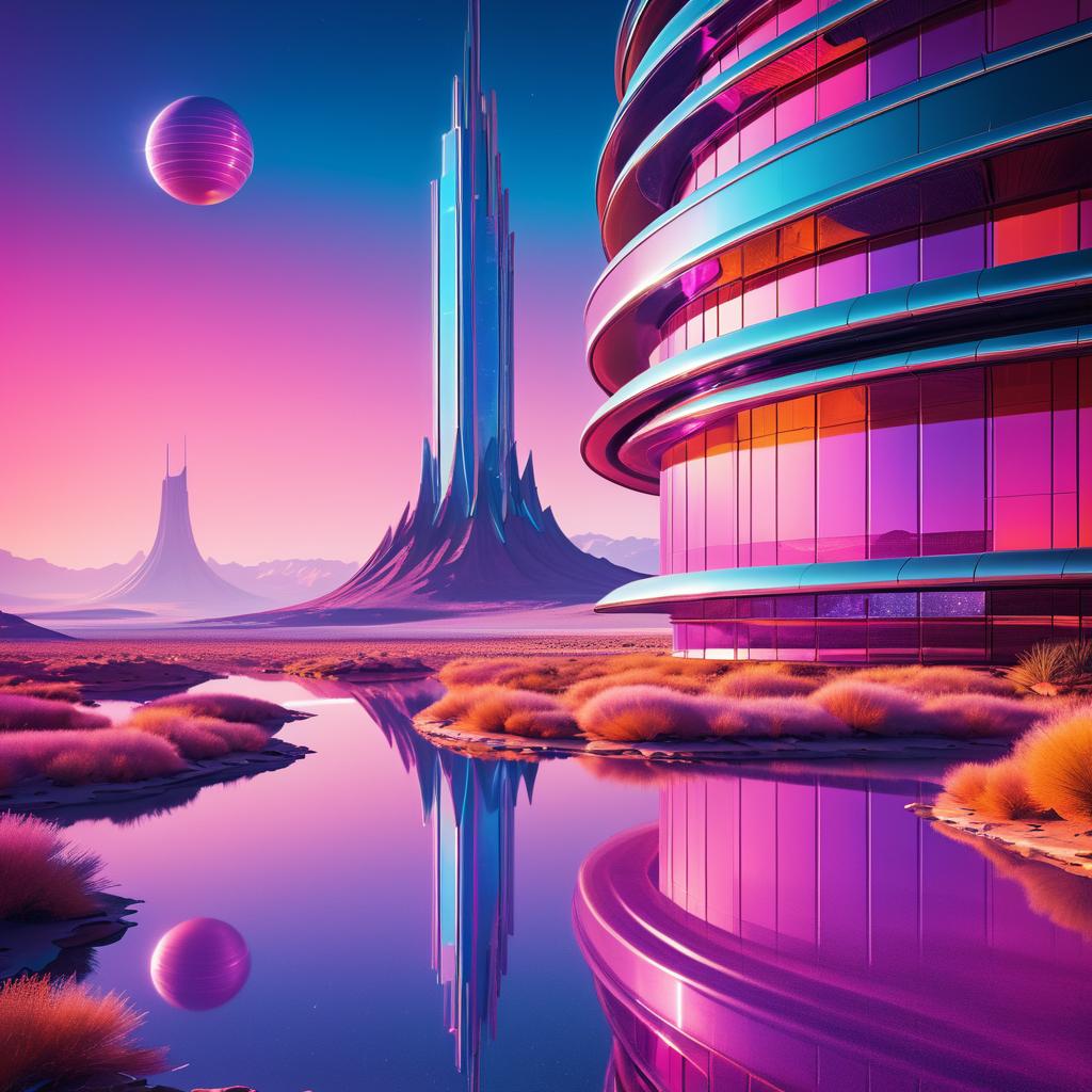 Retro Futuristic Martian Skyscraper Design