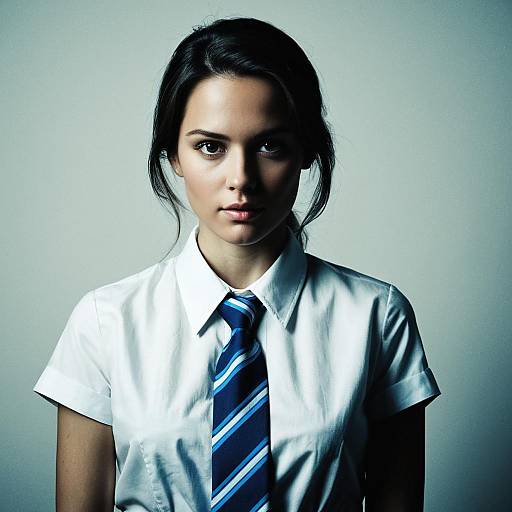 Classy Woman in Dress and Tie