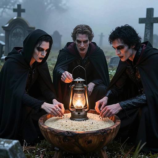 Vampires Counting Rice in Graveyard